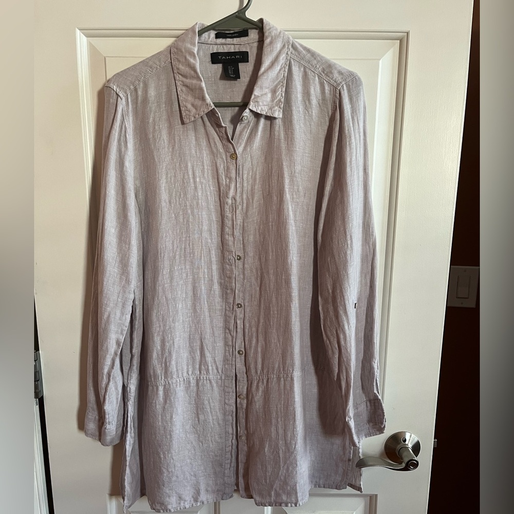 Tahari Linen Tunic